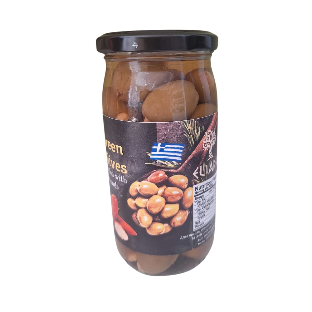 Măsline verzi umplute cu migdale, 350 g